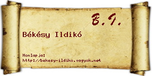 Békésy Ildikó névjegykártya