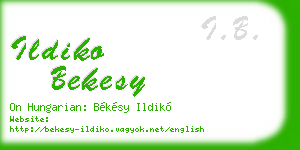 ildiko bekesy business card