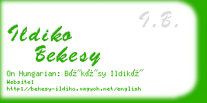 ildiko bekesy business card